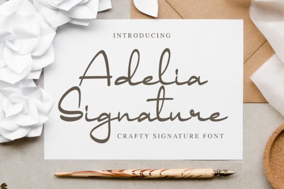 Adelia Signature Font Review for Branding