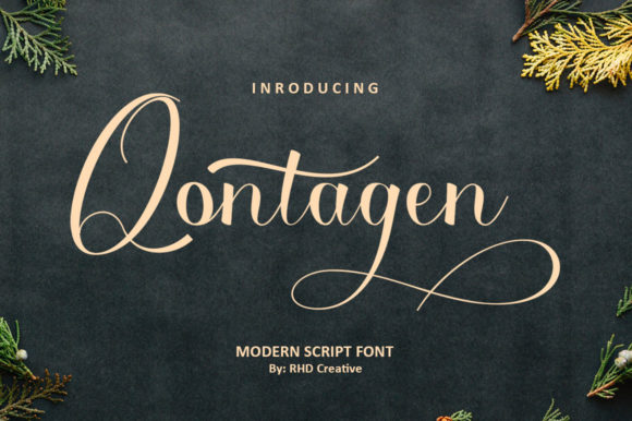 Qontagen Script Font for Handmade Branding