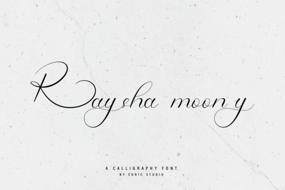 Raysha Moonly: A Script Font for Modern Branding