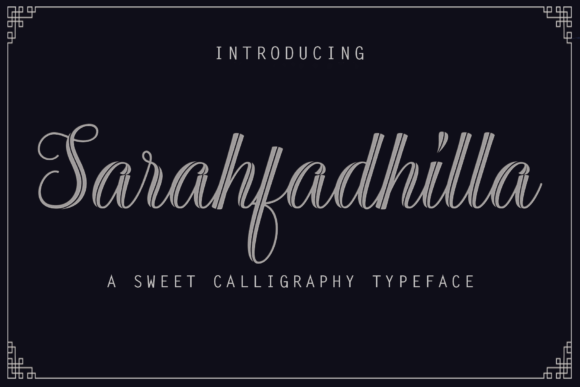 Sarahfadhilla: A Soft Script Font for Editorial Design