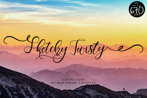 Sketchy Twisty: A Script Font for Editorial Elegance