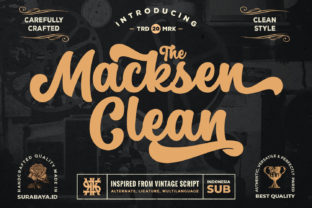 The Macksen: A Nostalgic Script Typeface for Elegant Branding